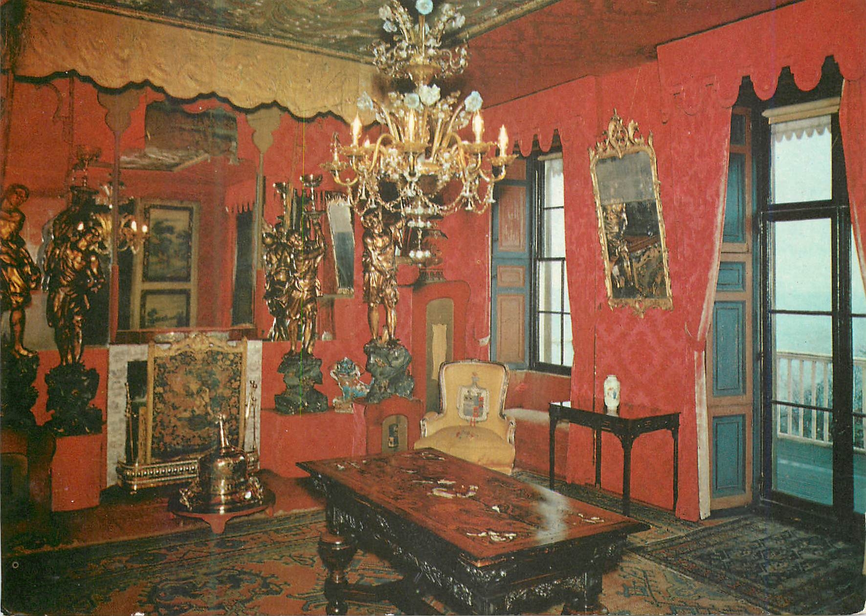 CPM Guernsey Maison de Victor Hugo Le Salon Rouge