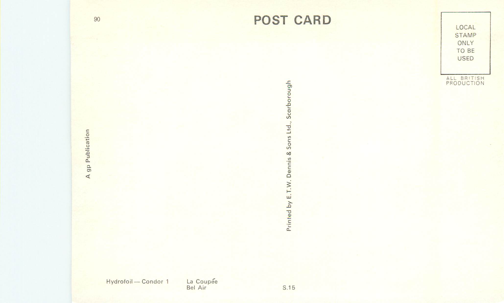 CPM Sark Bateau — Back
