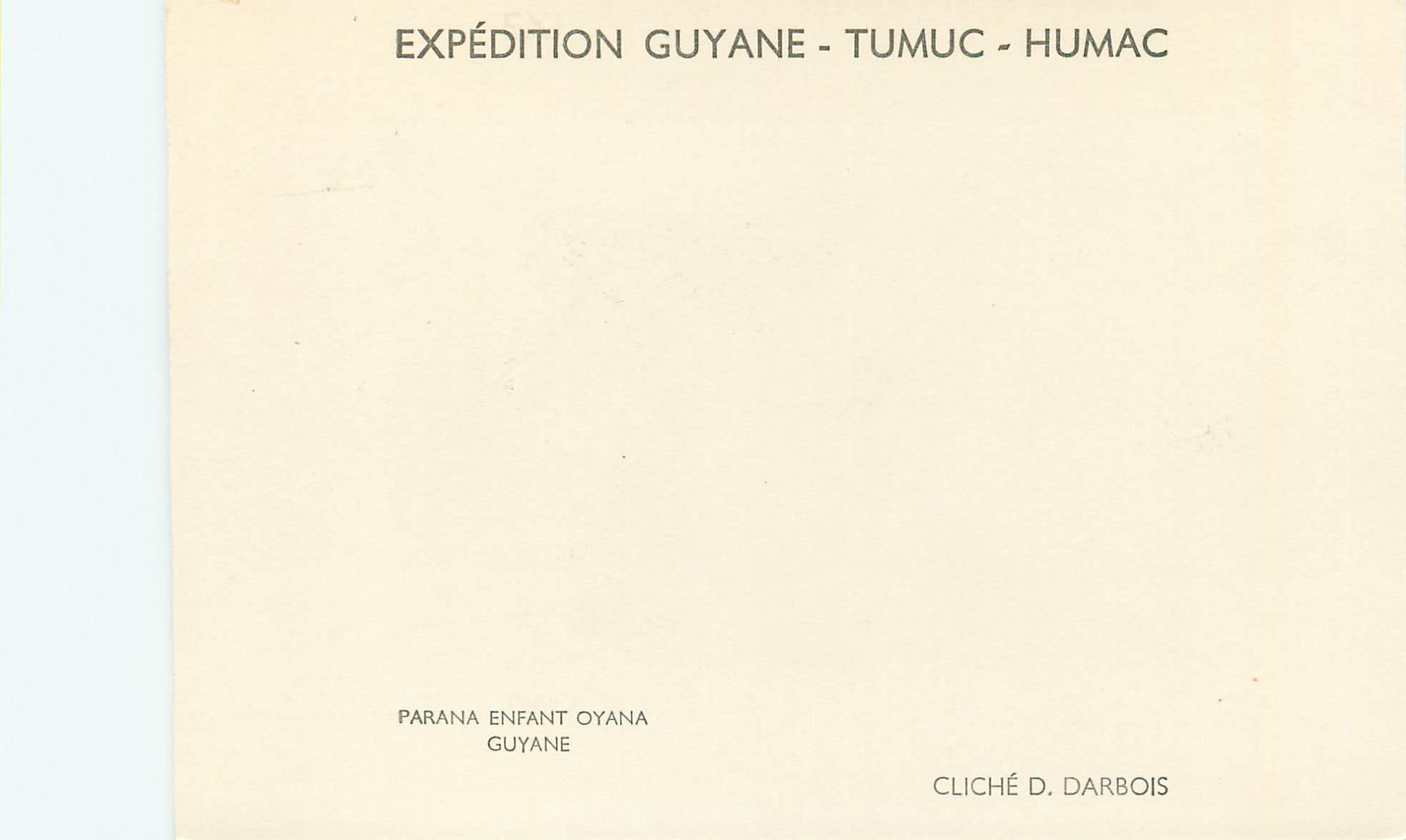 CPM Guyane Francaise Parana Enfant Oyana — Rückseite