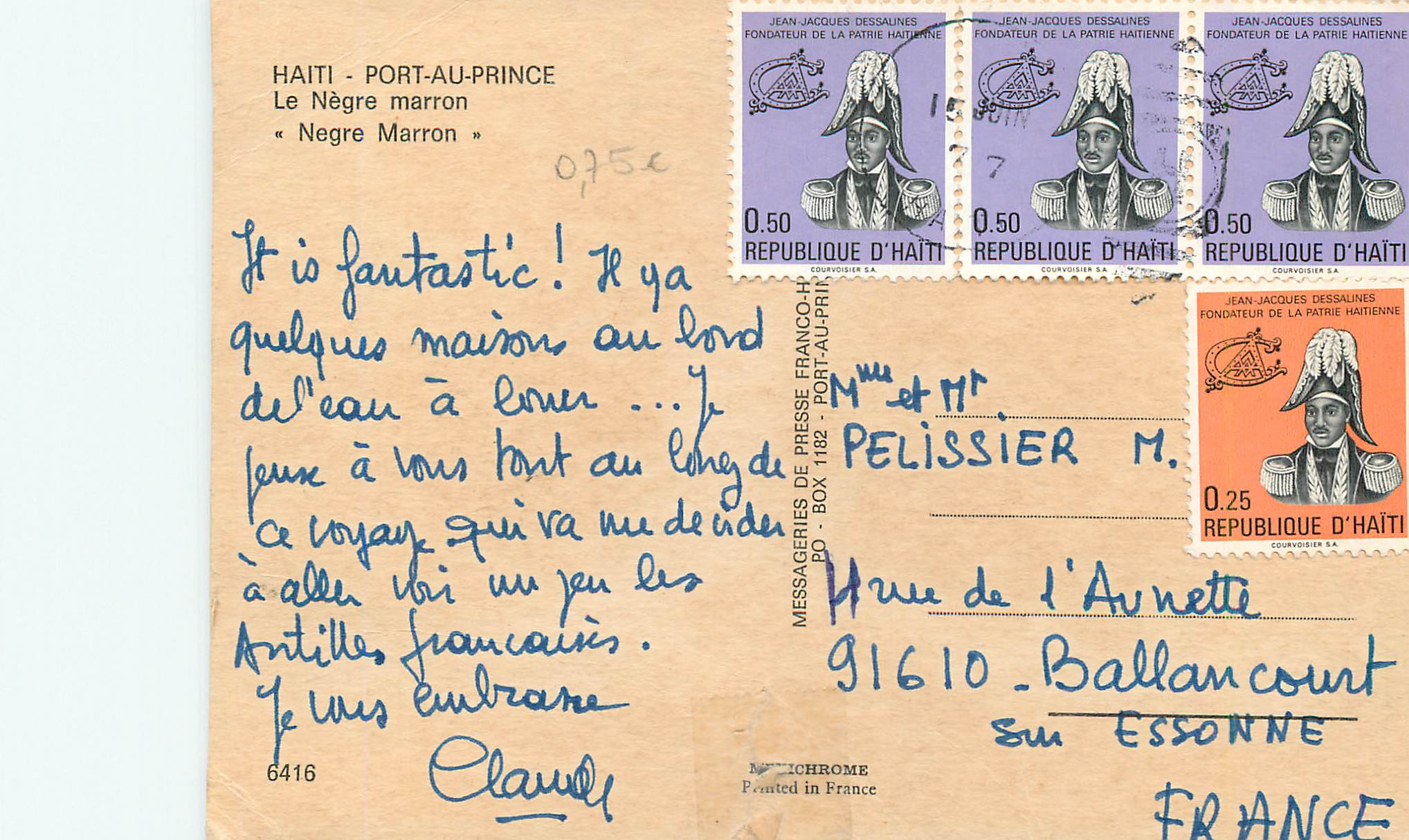 CPM Haiti Port-au-Prince Le Negre marron — Back