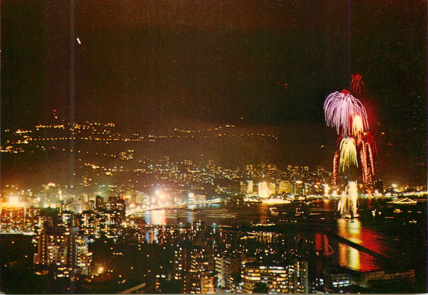 CPM Hong Kong beautiful fireworks and evening scene