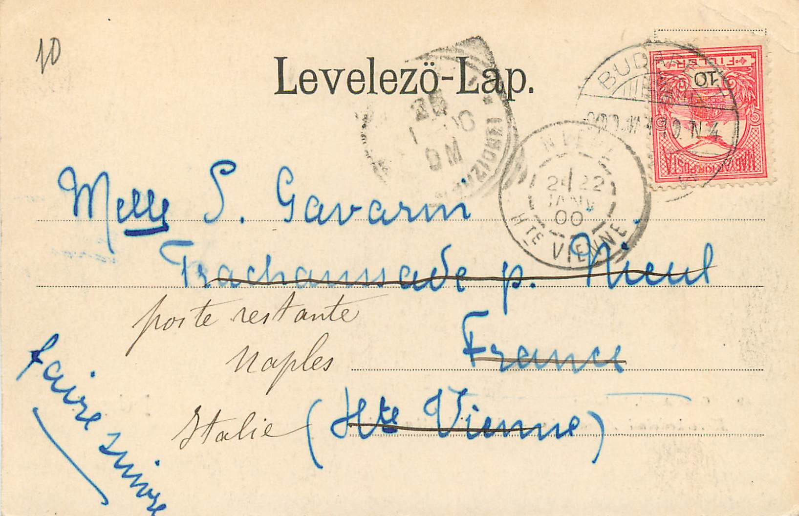 CPA Budapest Ganz Autal — Verso