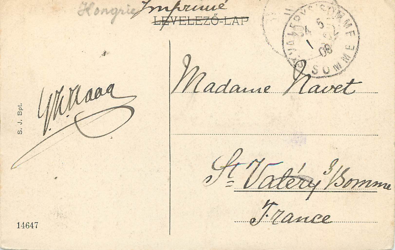 CPA Budapest Elisabeth Brucke — Verso