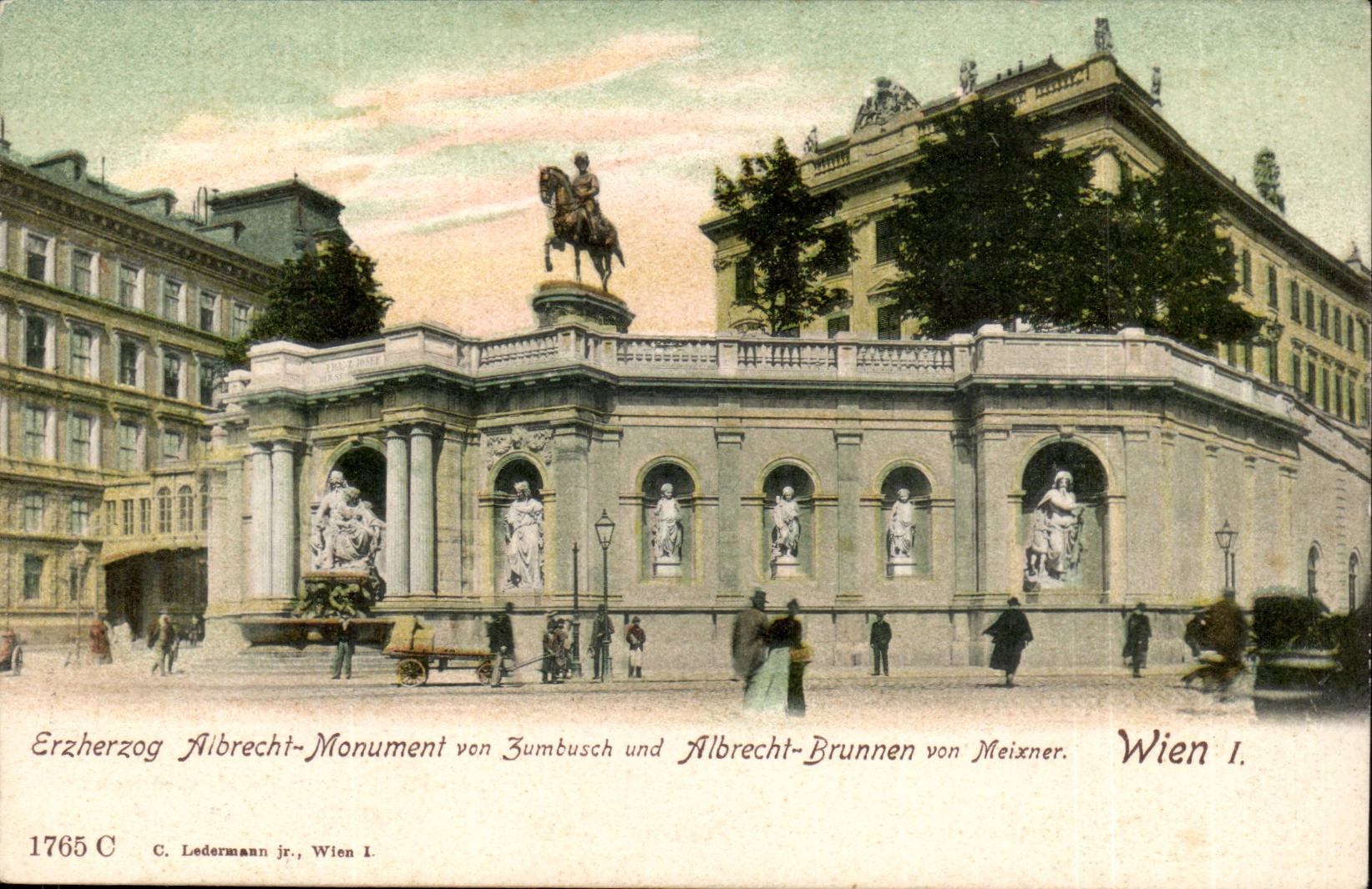 Vienne Wien - Austriche - Austria - Albrecht Monument von Zumbusch und Albrecht brunnen von Meixner - CPA 