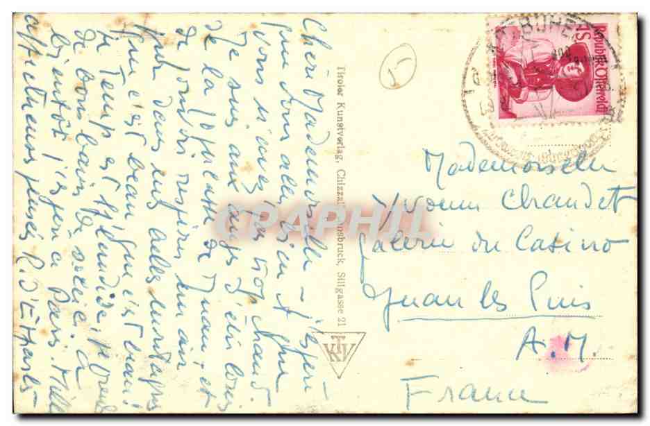 Austria - Austriche - Tirol - Tyrol - Kitzbuehel gegen Kaisergebirge - CPA  — Rückseite