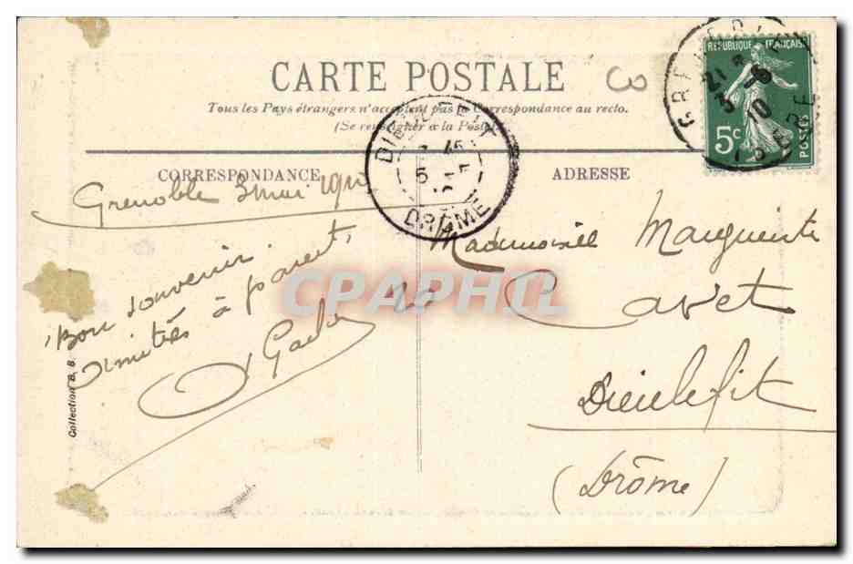 Isere - Grenoble - Le Pont de la Porte de France - CPA  — Rückseite