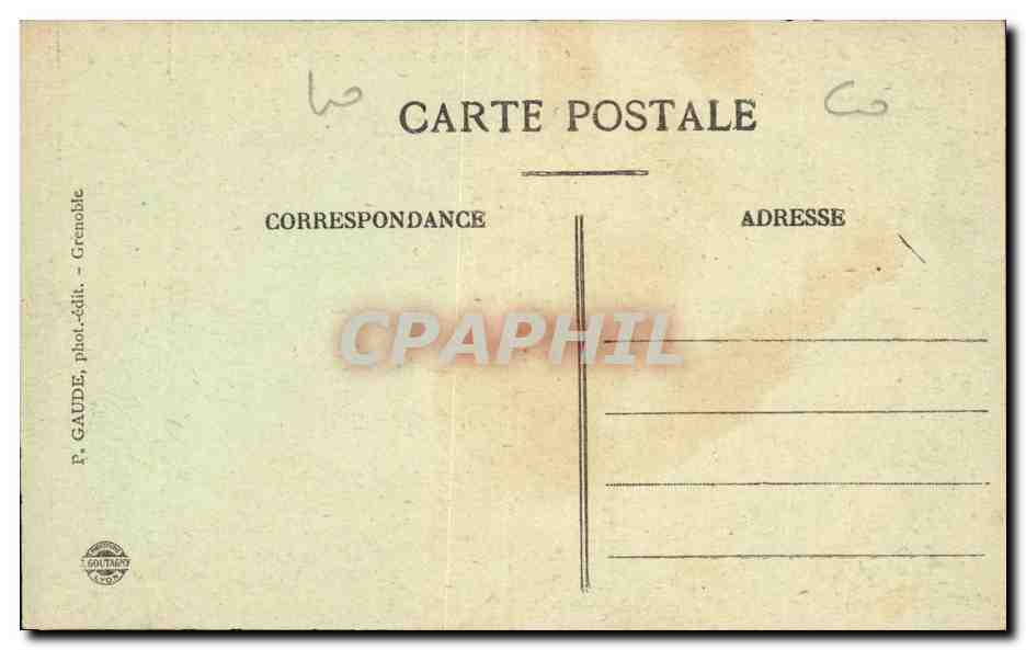 Isere - Grenoble - Place de la Bastille et Cours Saint Andre - CPA  — Verso