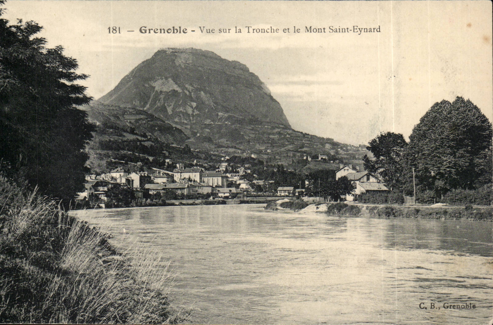 Grenoble — View of the Tronche and Mount Saint-Eynard — C.B., Grenoble, n°181