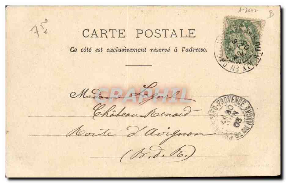 Aix en Provence - Le Palais de Justice- CPA  — Rückseite