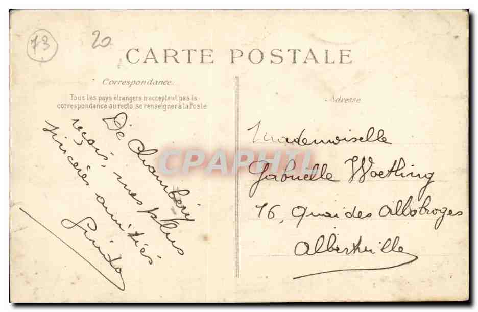 Le Savoie Pittoresque - Chambery Place de la Palais de Justice - CPA  — Rückseite