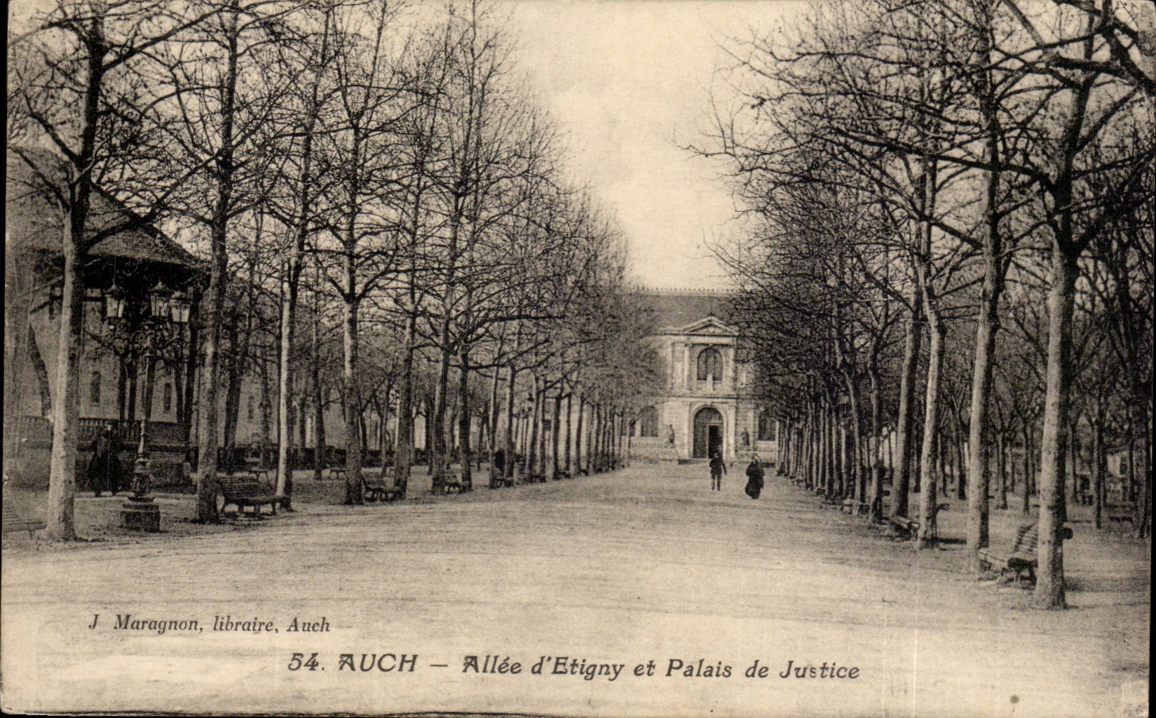 Auch - Allee d'Etigny et Palais de Justice - CPA 