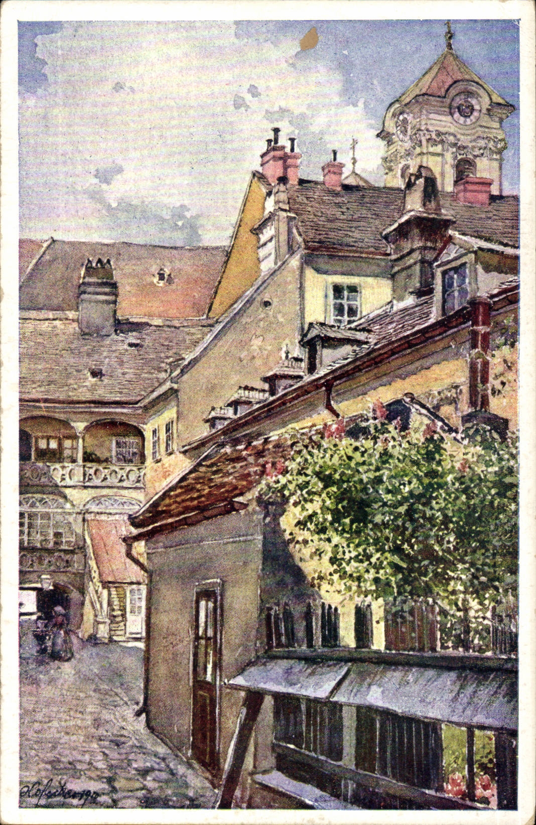 Vienne Wien - Austriche - Austria Alter hof mit Ulrichkirsche - CPA 