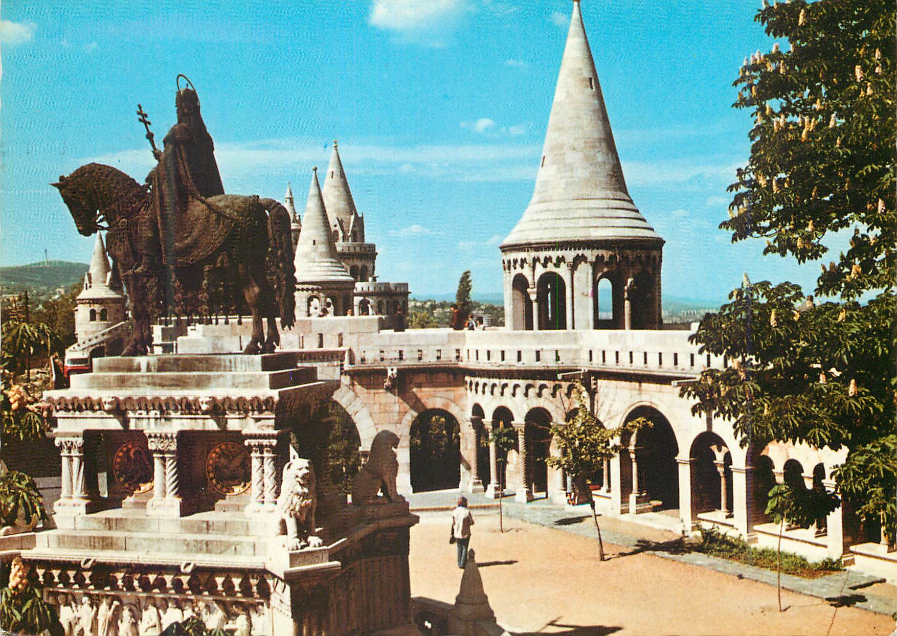 CPM Budapest fishers bestion st srephan's statues (1856 1926)