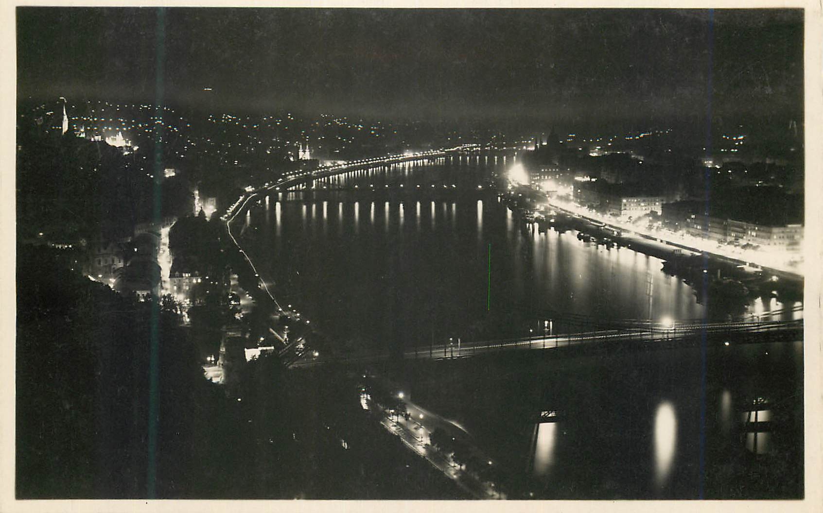CPM Budapest by night general viw of the danube