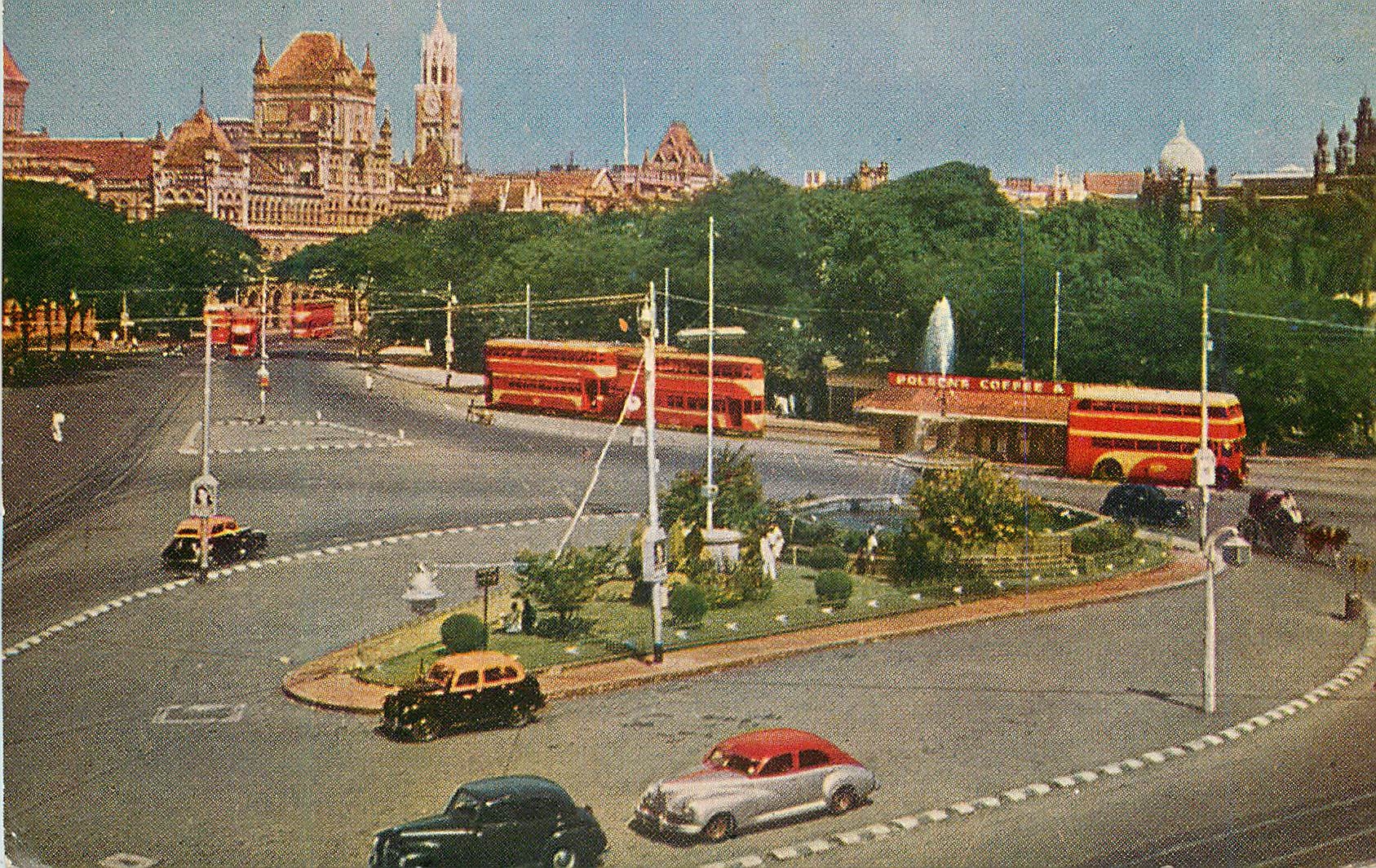 CPM Bombay traffic circle near museum India