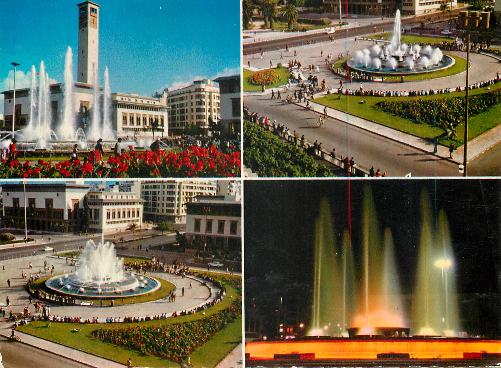 Fontaine Lumineuse — Avenue Hassan II — Casablanca — Édition Hassan TBER