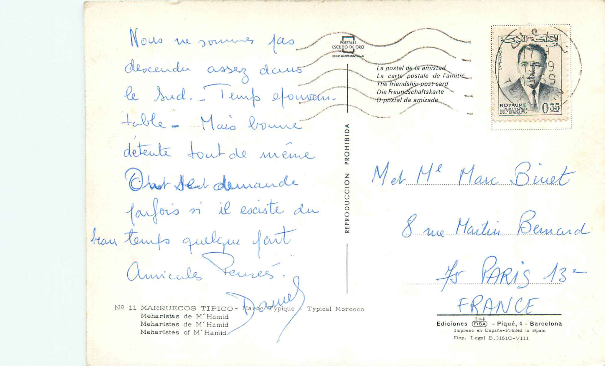 CPM Maroc typique maharistes de m'hamid Chameaux — Rückseite
