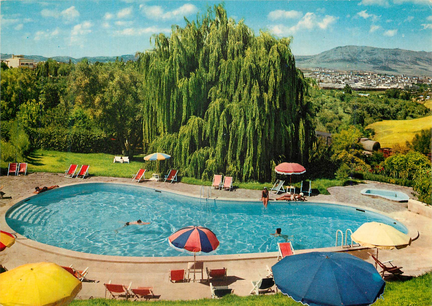 CPM Fes piscine de l'hotel ez zalagh