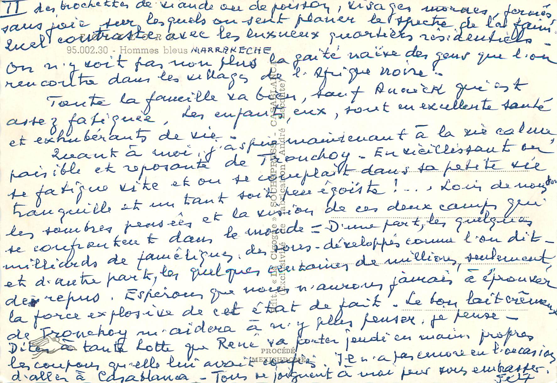 CPM Hommes bleus — Rückseite