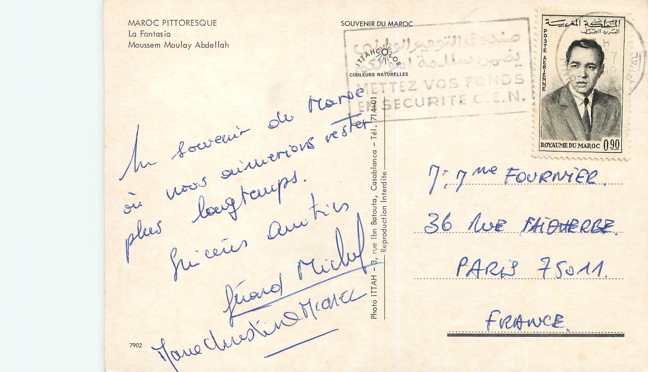 CPM Maroc pittoresque la fantasia — Rückseite
