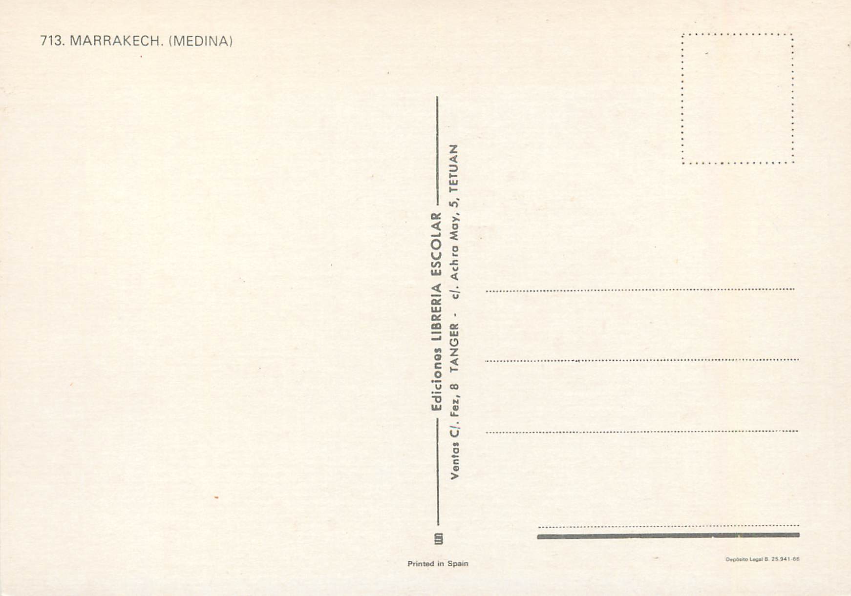 CPM Marrakechf (medina) — Rückseite
