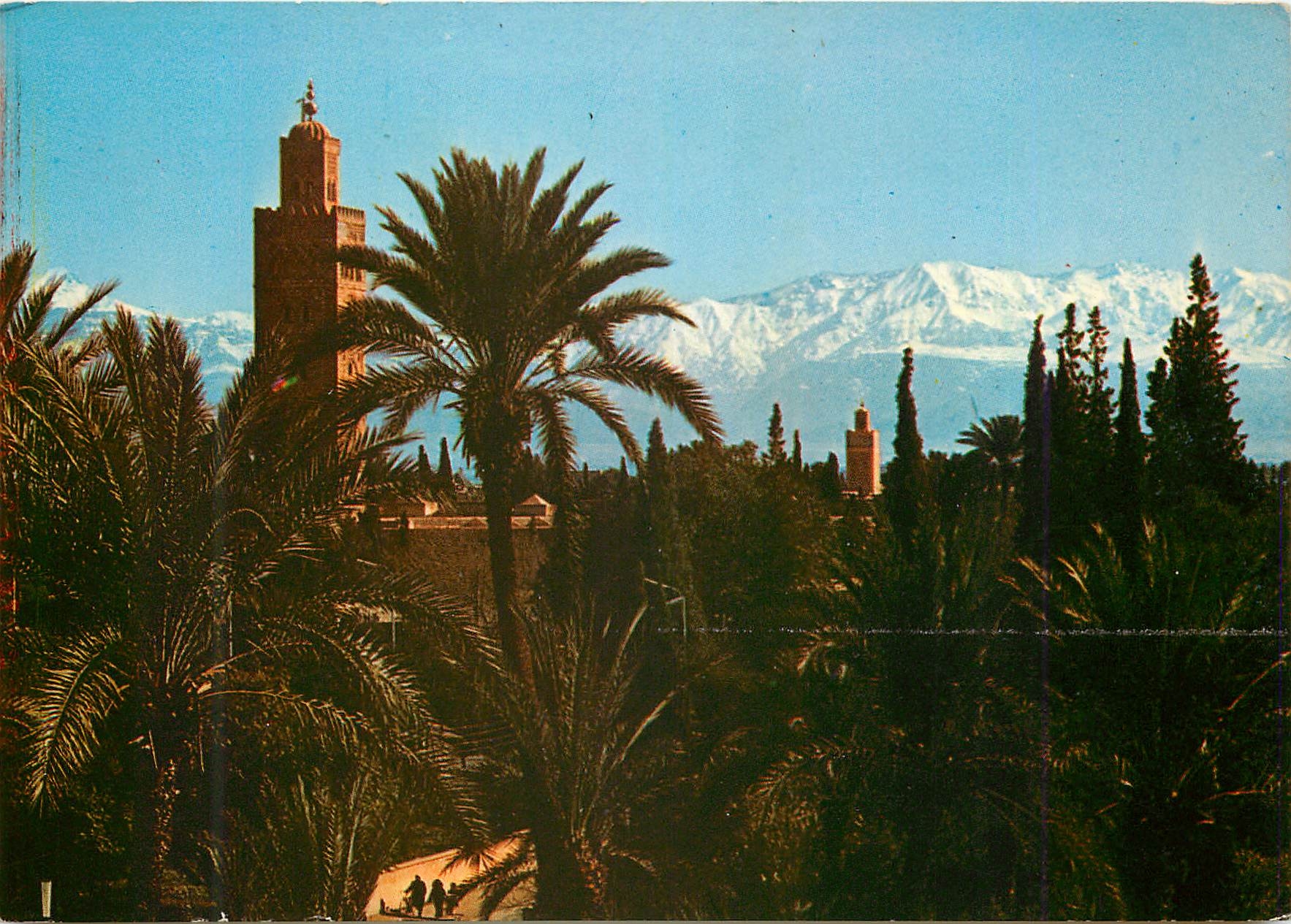 CPM Marrakech koutoubia et grand atlas