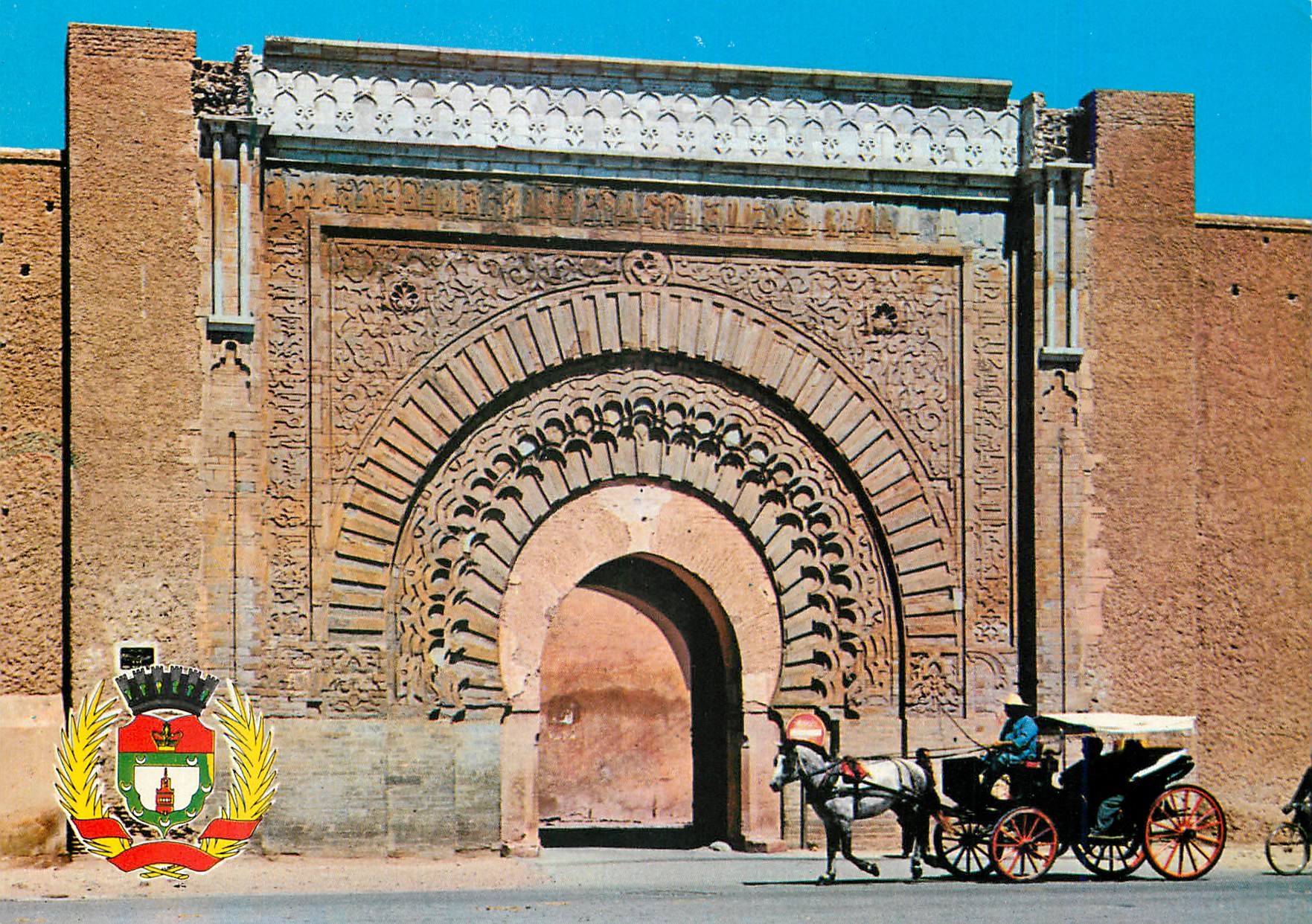 CPM Marrakech armoiries de la ville bag agnaou