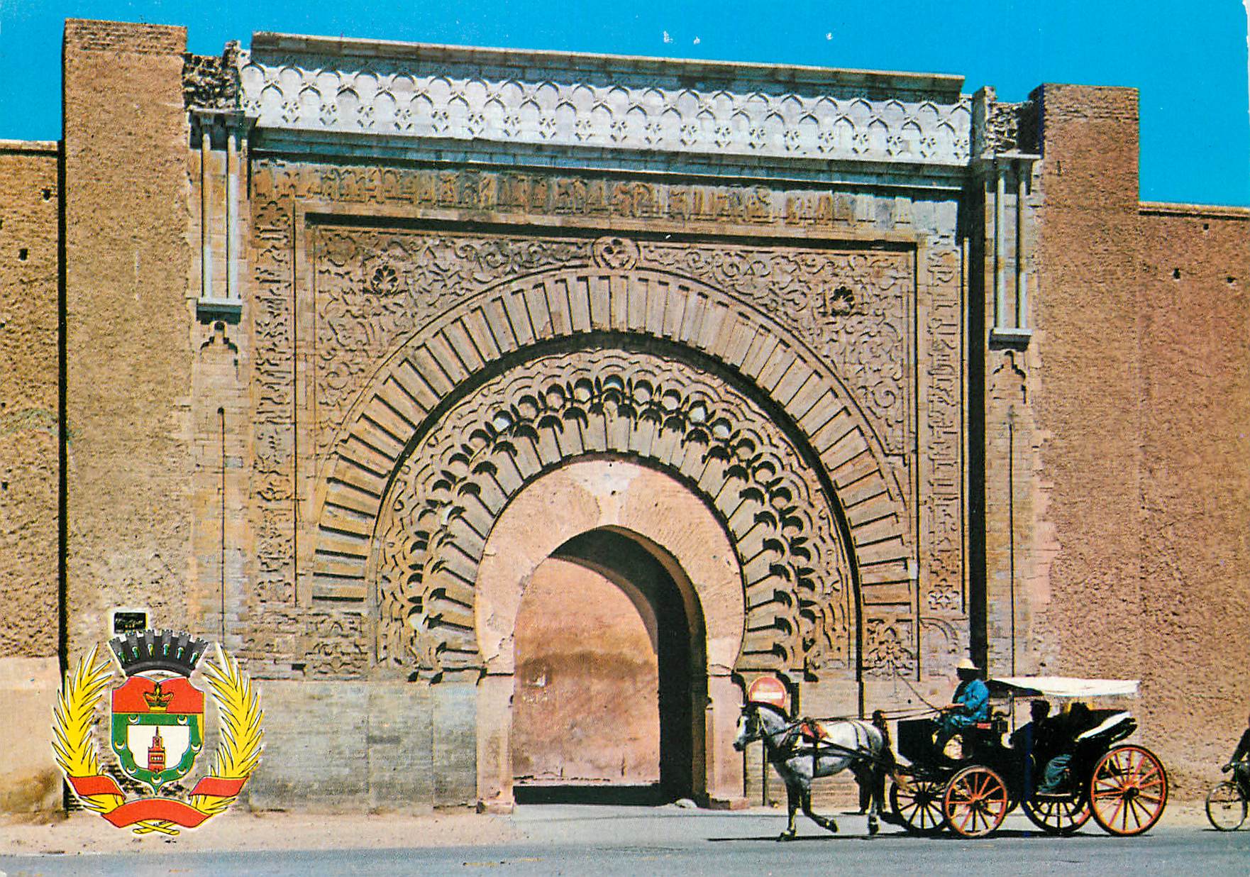CPM Marrakech bag agnnon at armoiries de la ville 