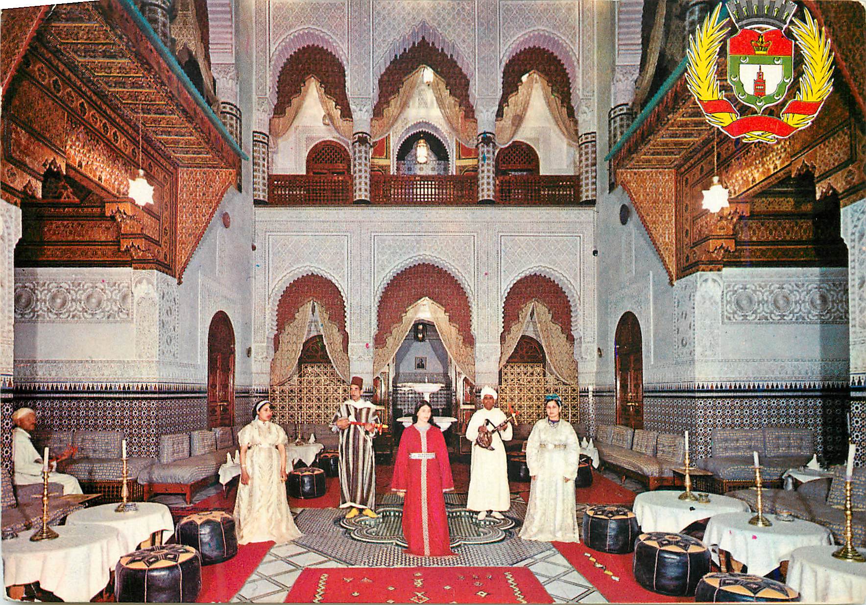 CPM Marrakech armoiries de la ville restaurant el garnatta