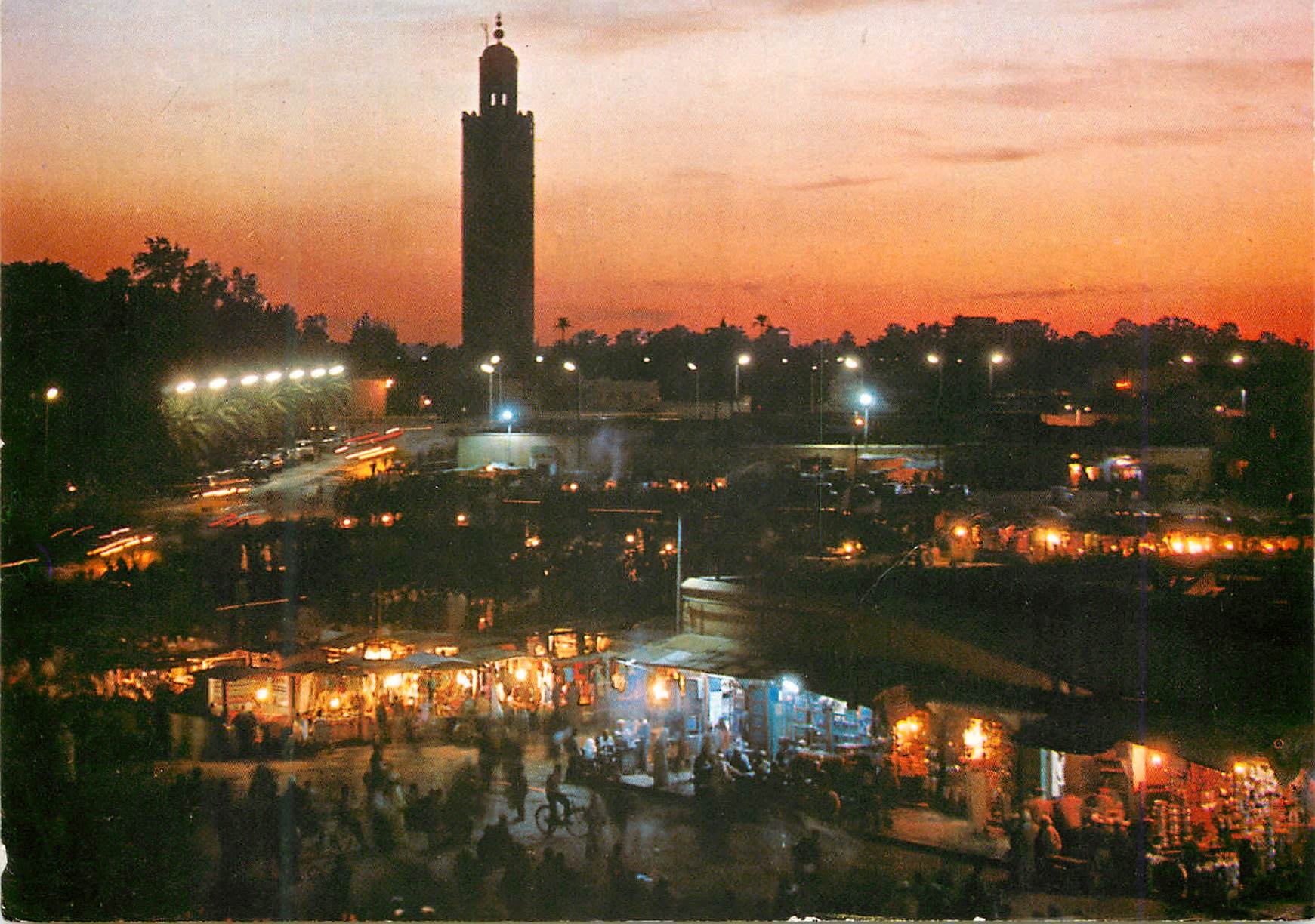 CPM Marrakech coucher du soleil
