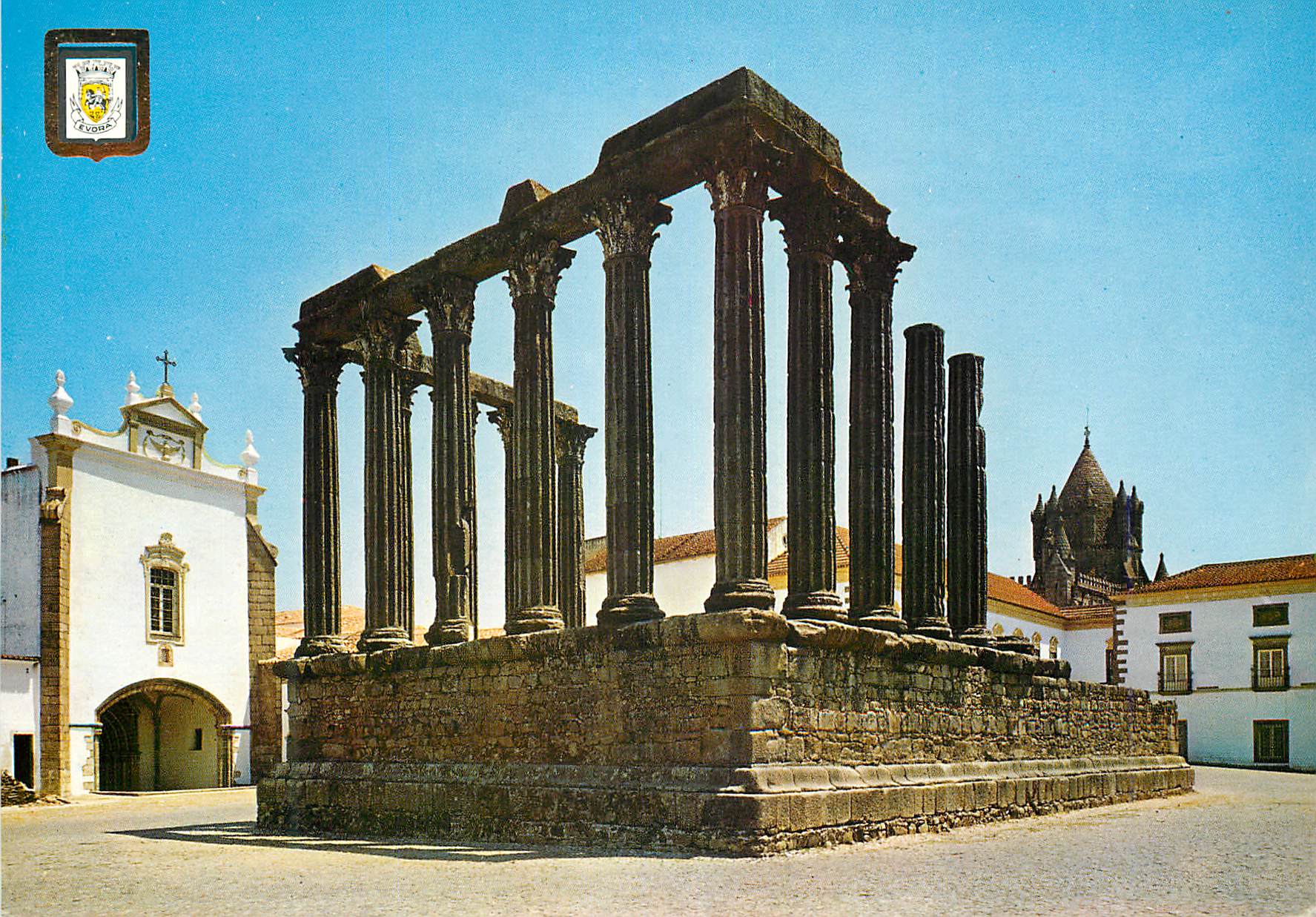 CPM Portugal Evora Les Ruines du Temple Romain ou de Bians