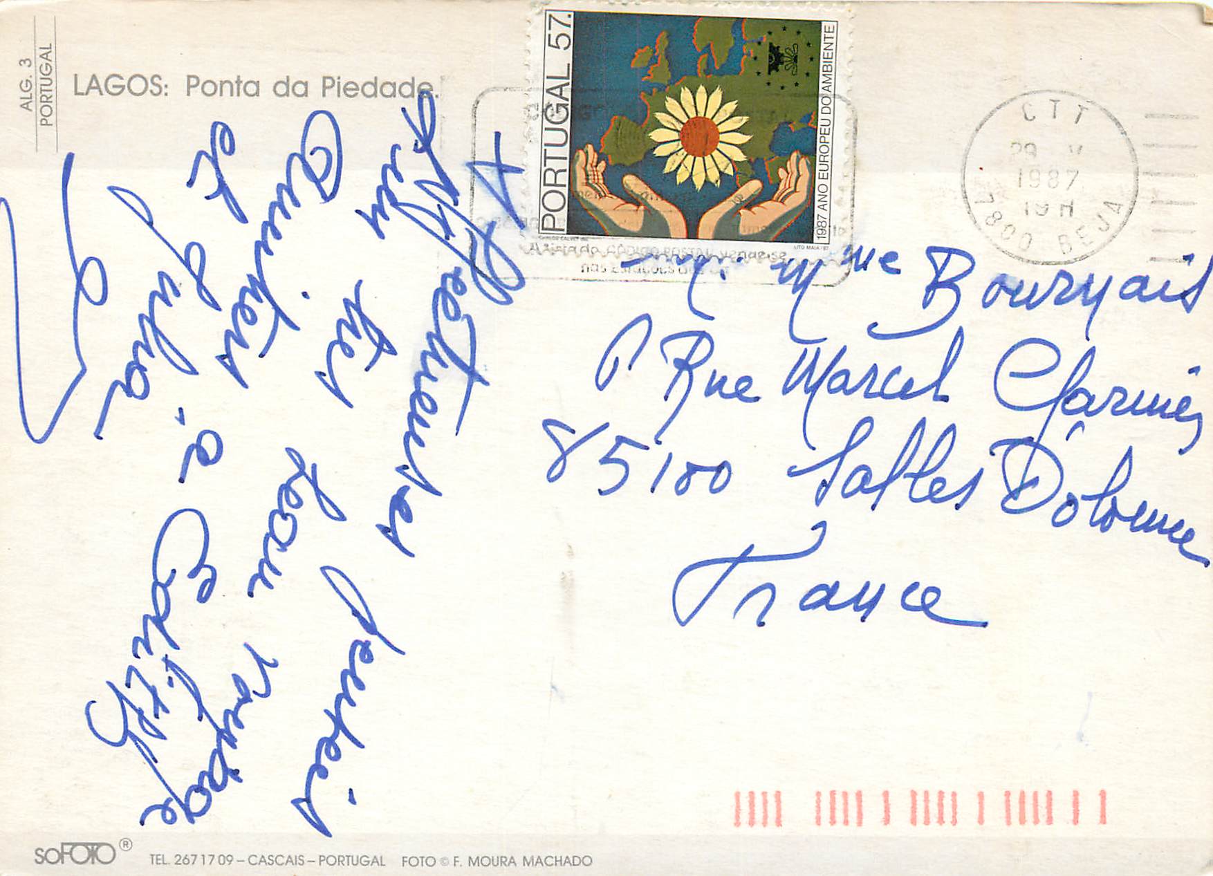 CPM Portugal Lagos Panta da Piedade — Back