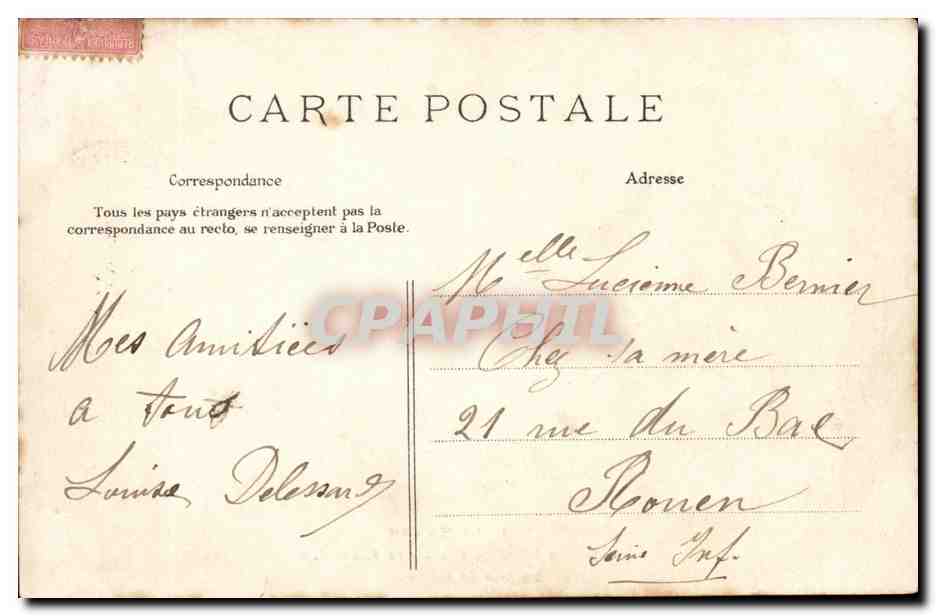 CPA Le Havre Mise a l eau dun bateau de sauvetage — Rückseite
