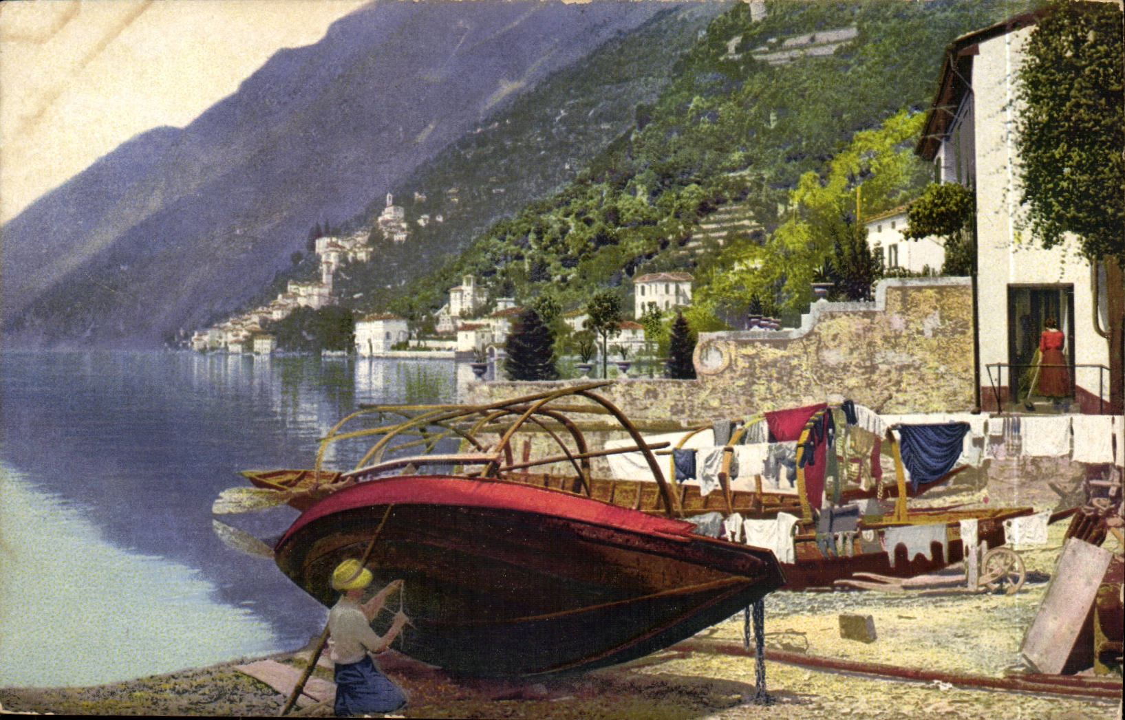 Lago di Lugano — San Mamette et Albogasio — Photochromie, Série 193, N° 3291