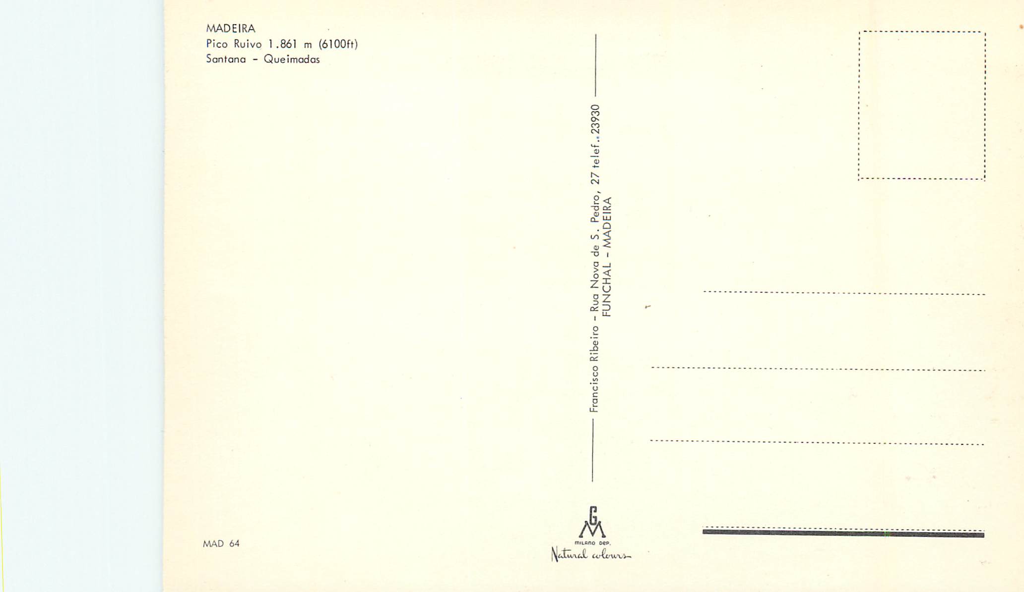 CPM Madeira — Rückseite