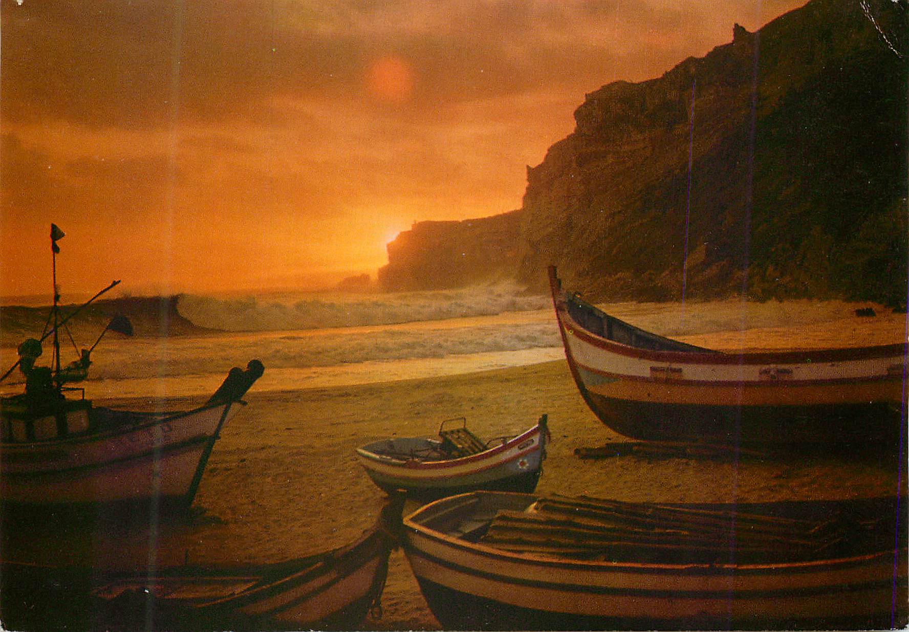 Nazareth (Portugal) — Pôr do Sol — Éditeur Dúlia, n° 483