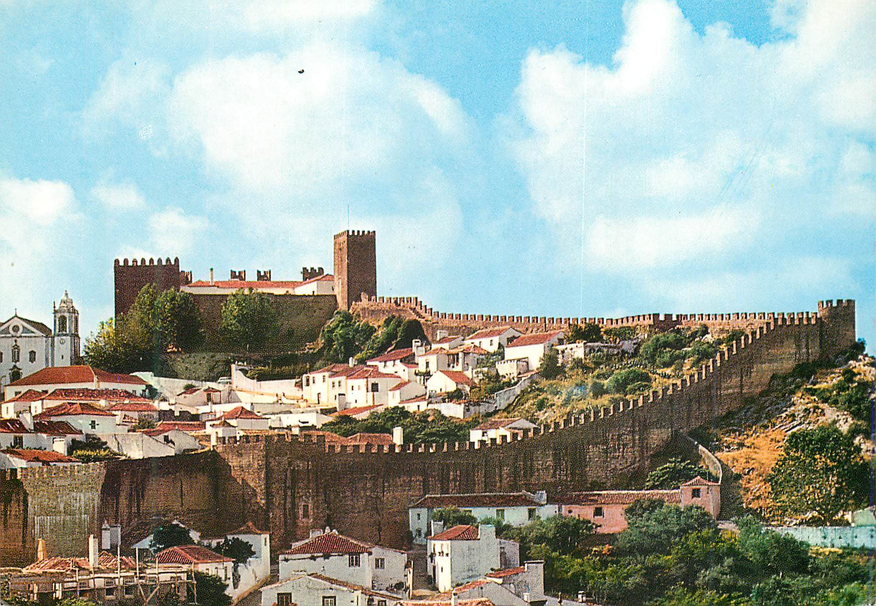 CPM 73 obidos portugal les muraille et la ville