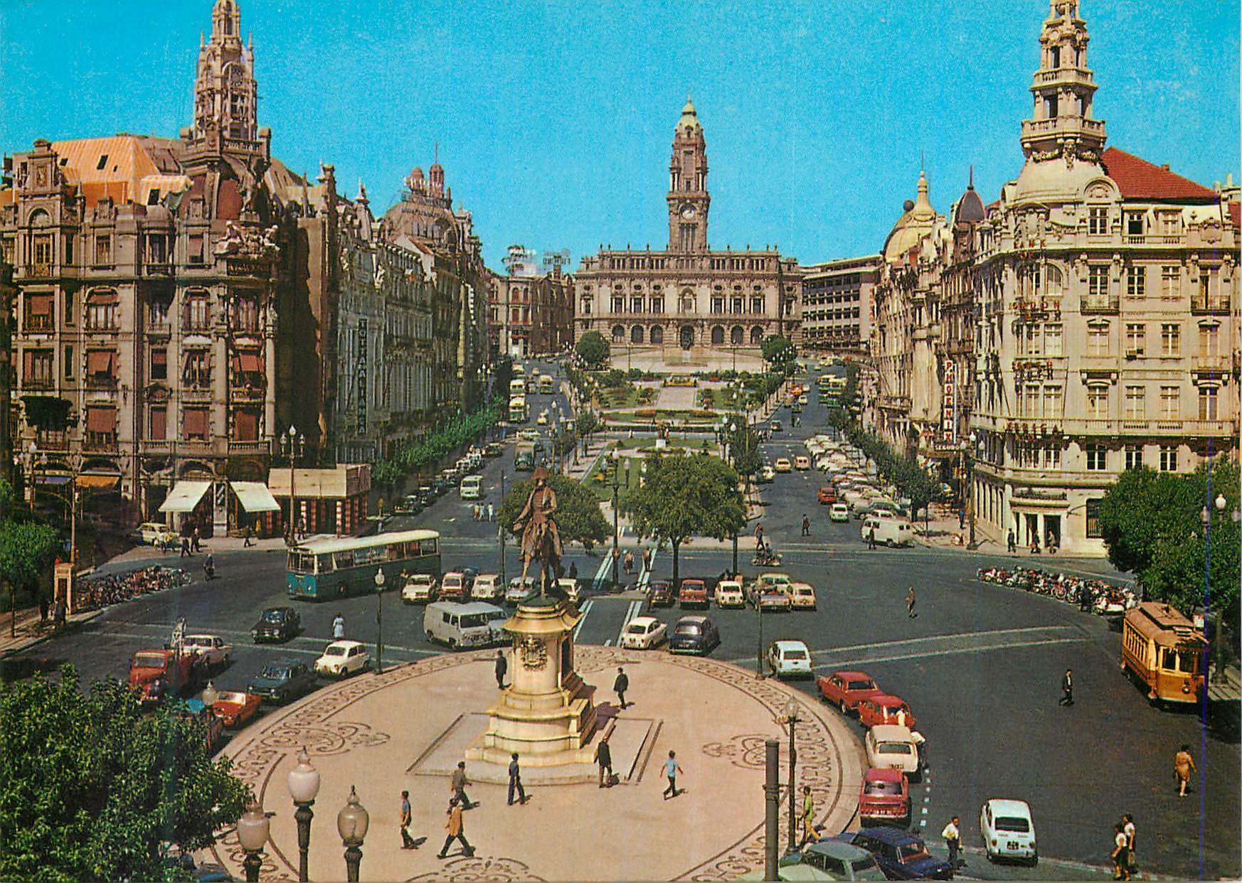 CPM Porto portugal place de la liberdade et avenue des aliados