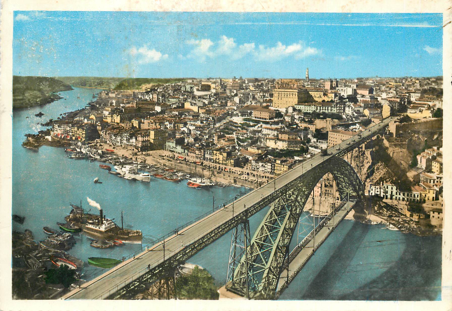 CPM Porto vue partielle et pont d luiz