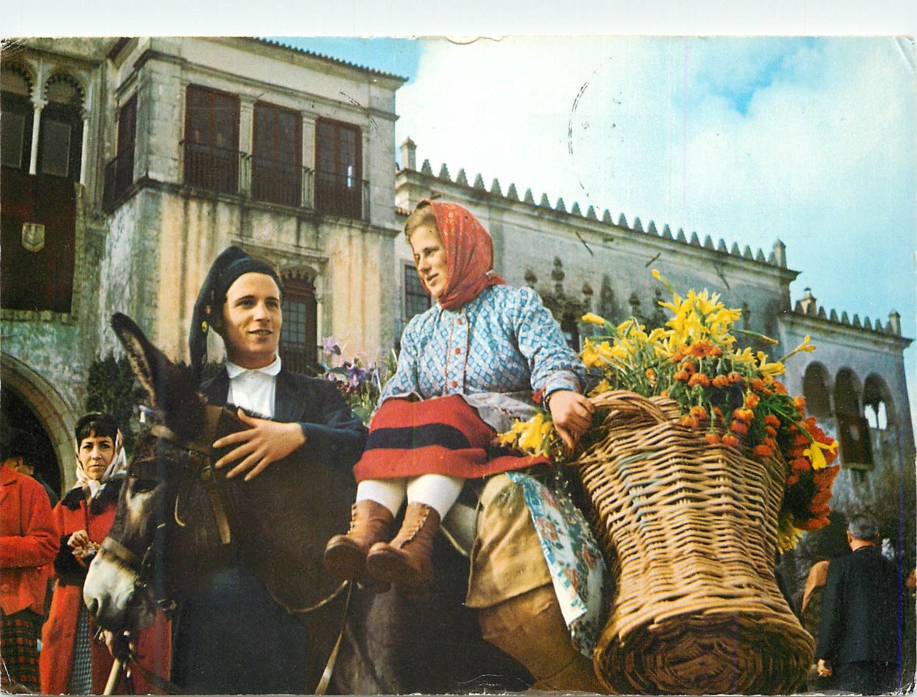 CPM Sintra des paysans de la region Ane Donkey
