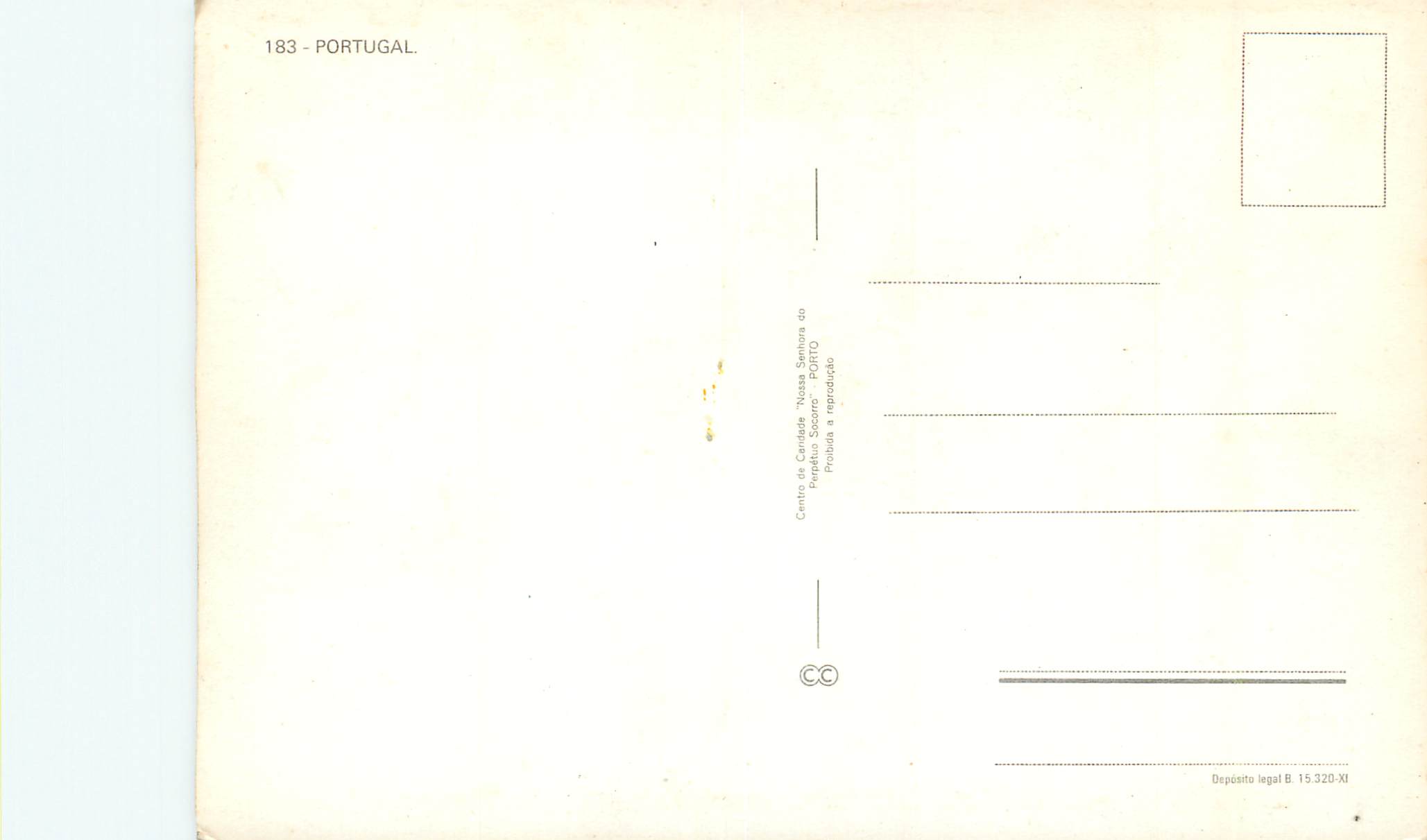 CPM 183 portugal — Rückseite