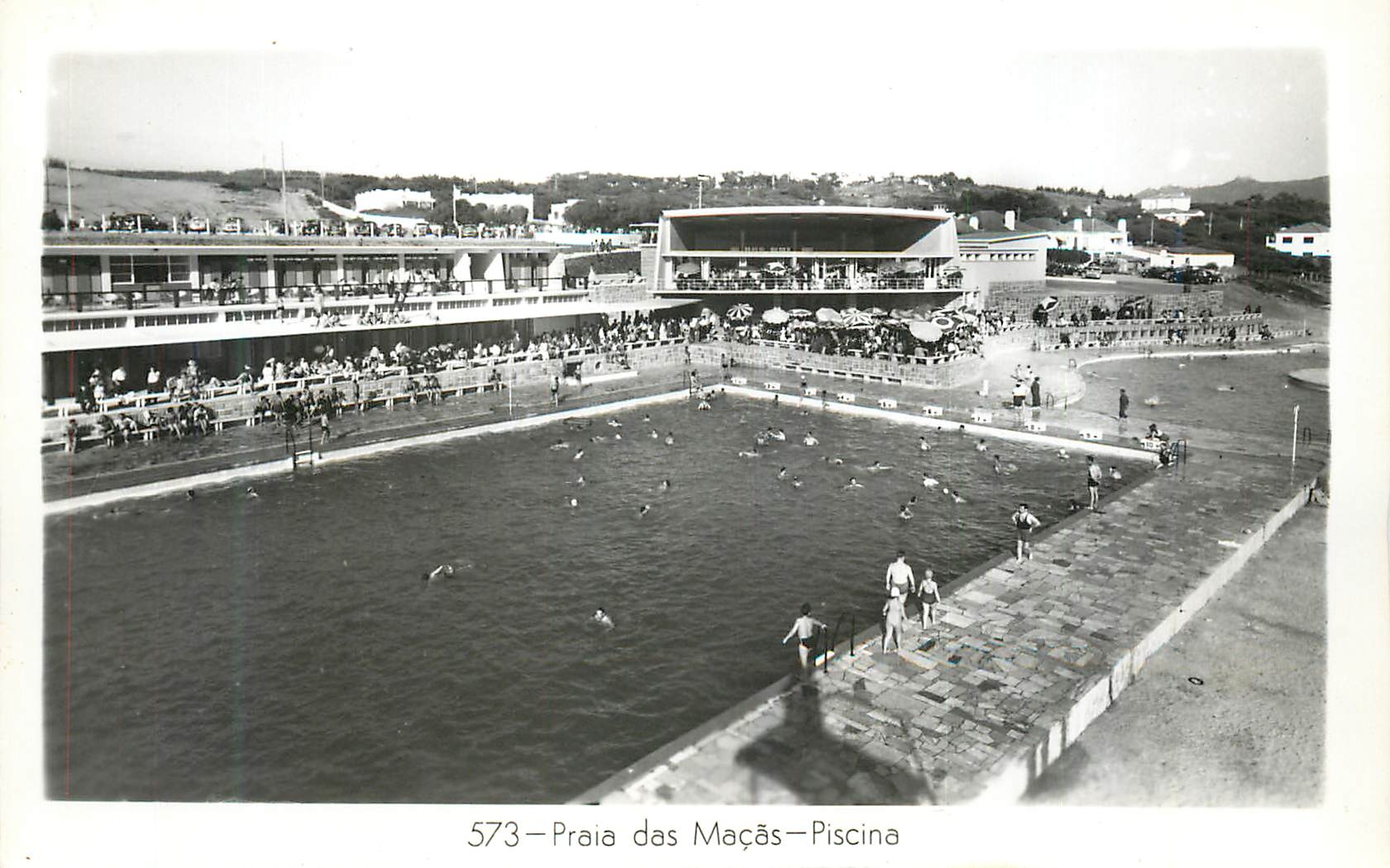 CPM Portugal 573 praia das macas piscina