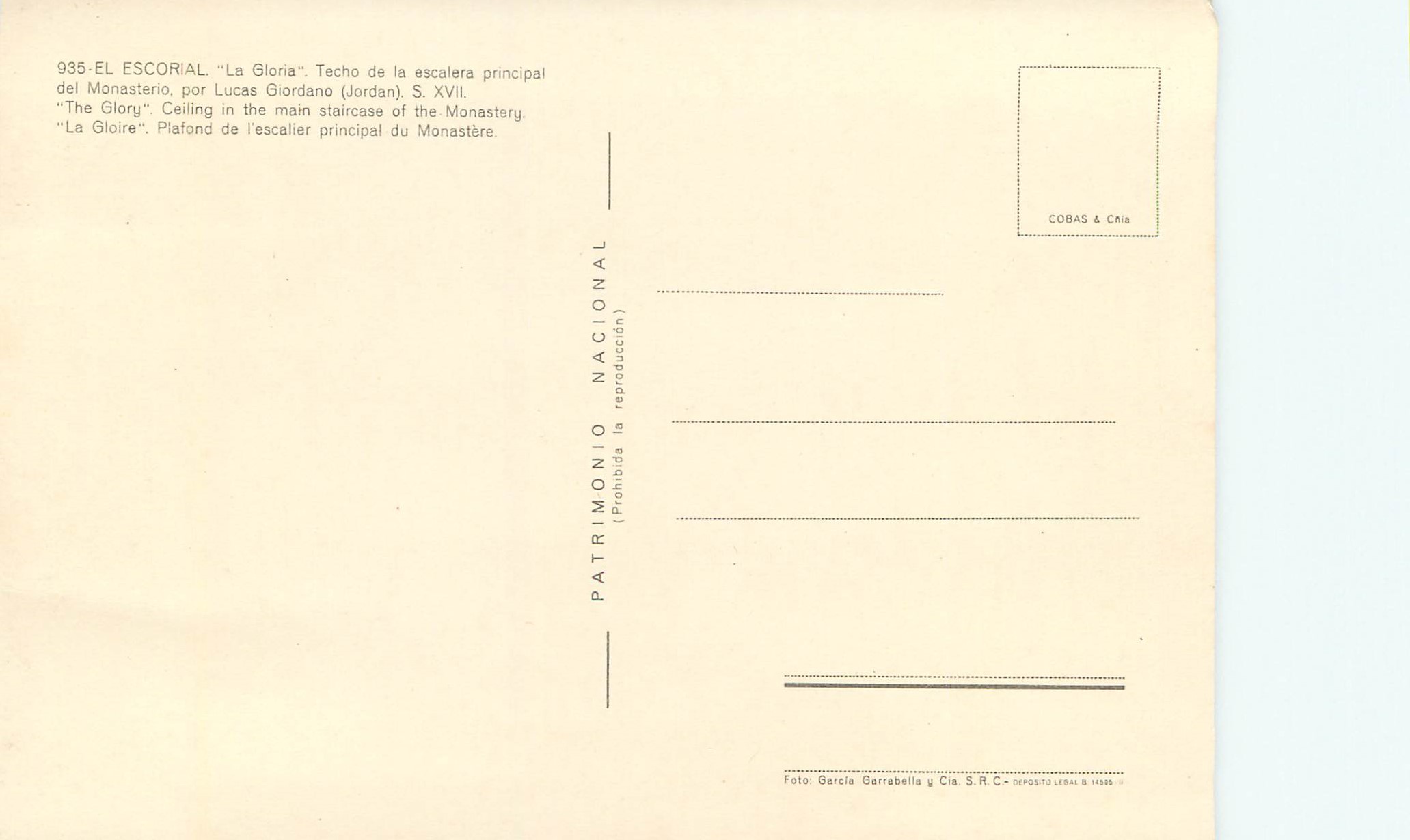 CPM El escorial — Rückseite