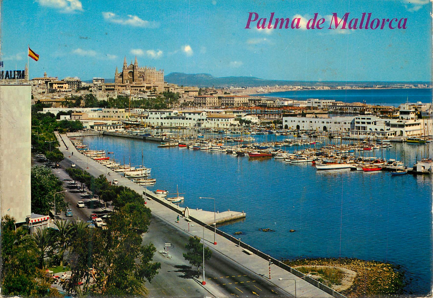 CPM 122 palma de mallorca vista desde el paseo maritimo