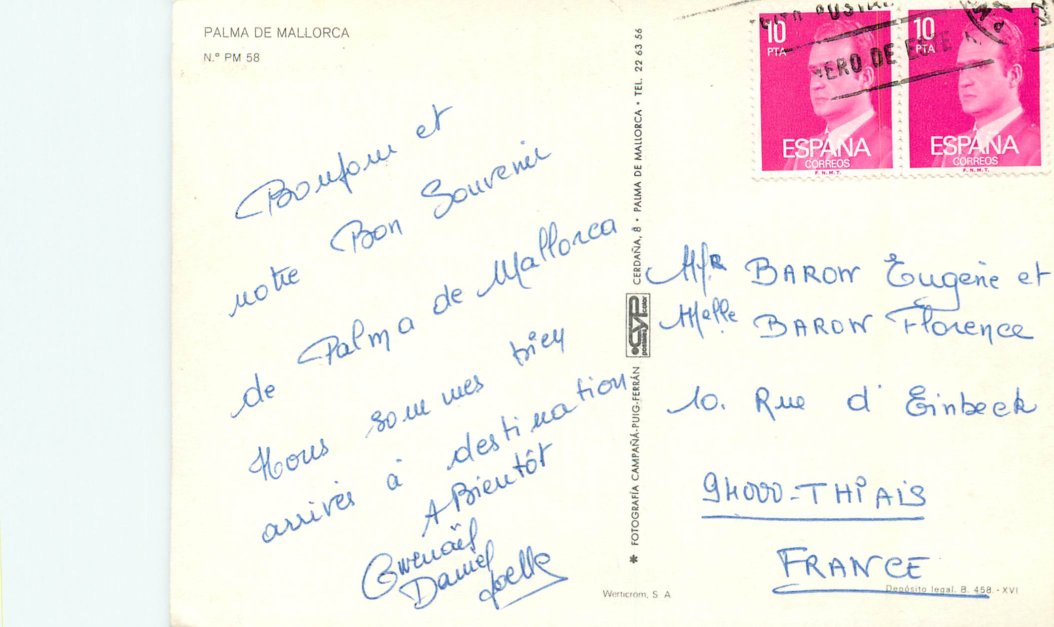 CPM Palma de mallorca — Rückseite