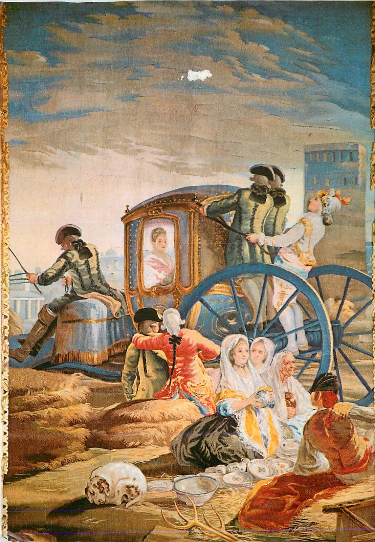 CPM 936 el escorial palais tapisserie le marchand de poterie