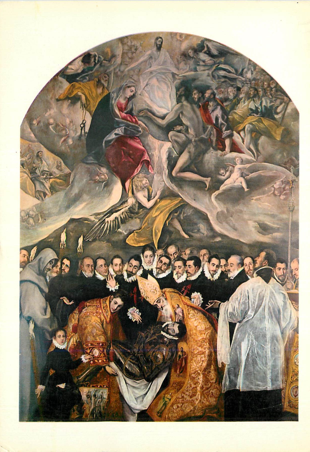 CPM 7 toledo saint tome l enterrement du compte d orgaz(greco)