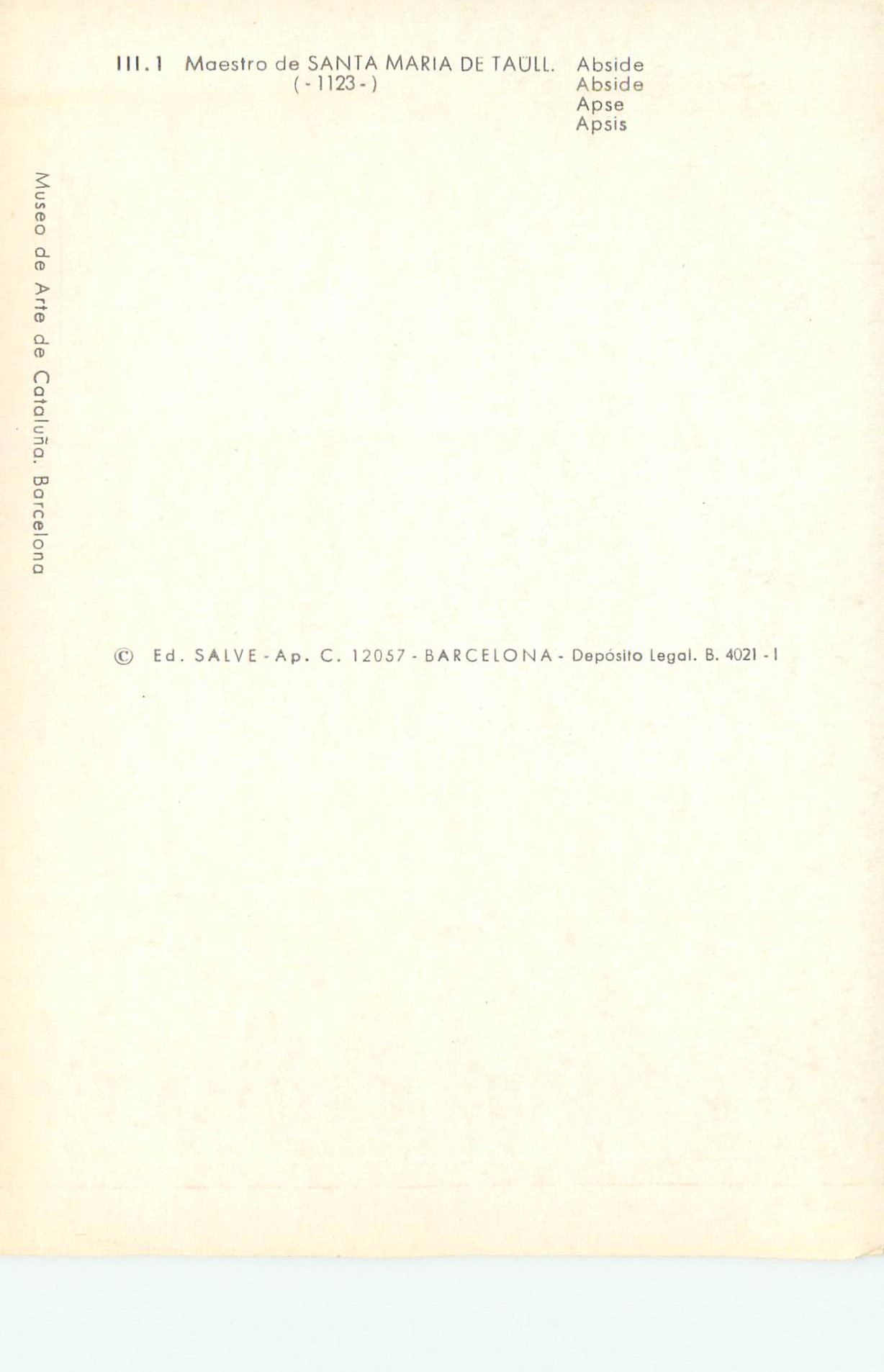 CPM Iii i maestro de santa maria de  abside — Verso