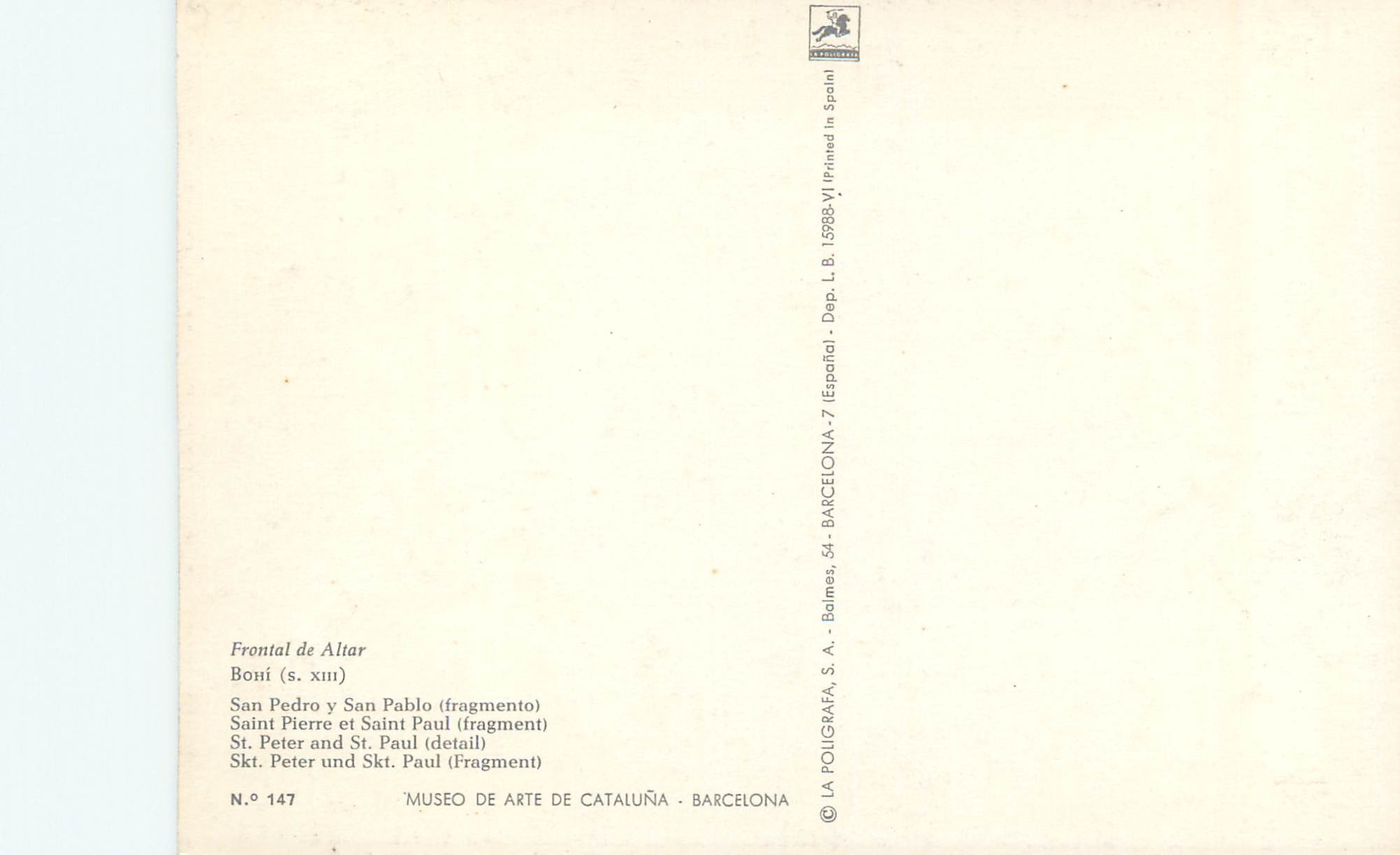 CPM Saint pierre et saint paul(fragment) — Rückseite