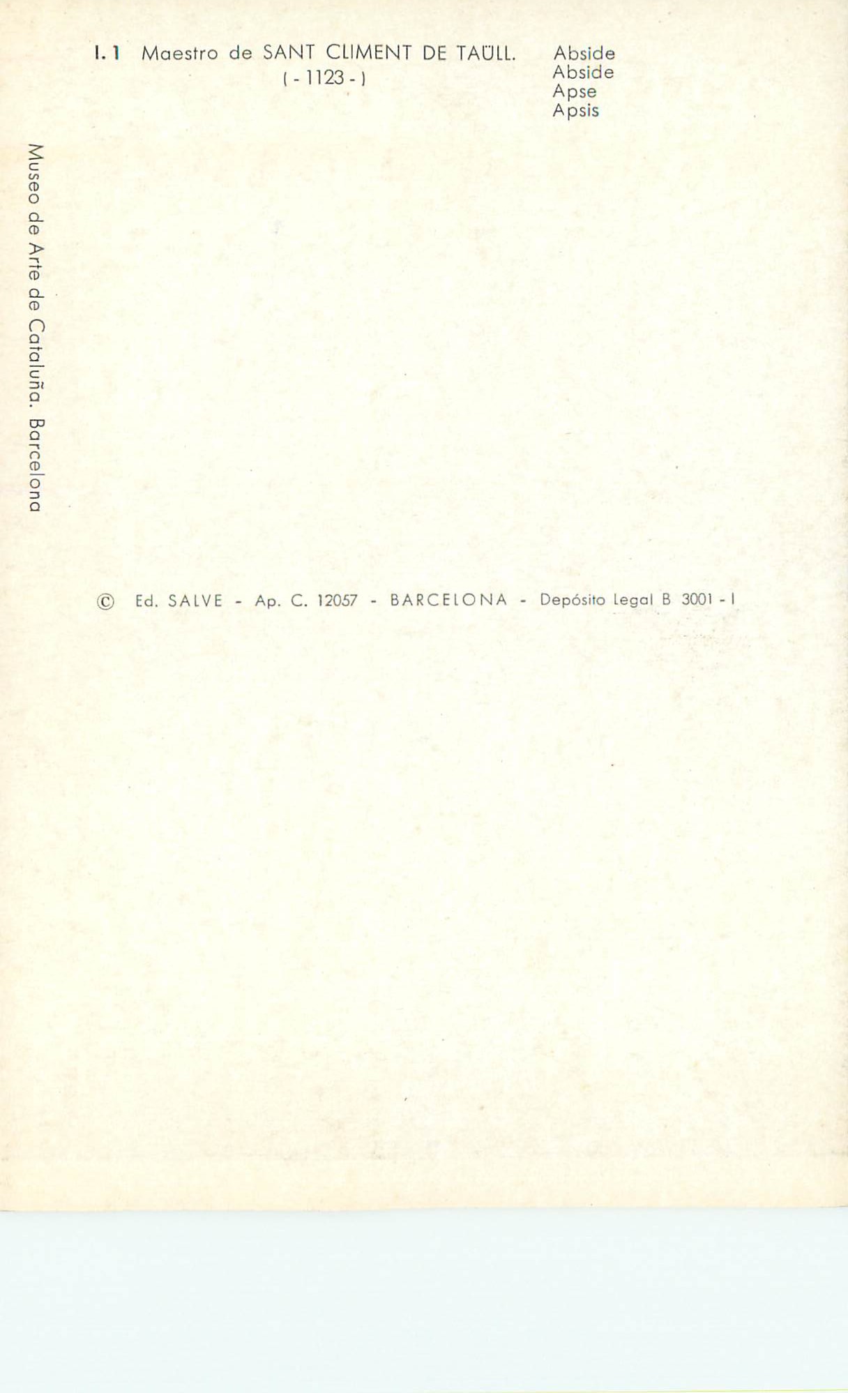 CPM Maestro de saint climent de tauil abside — Verso